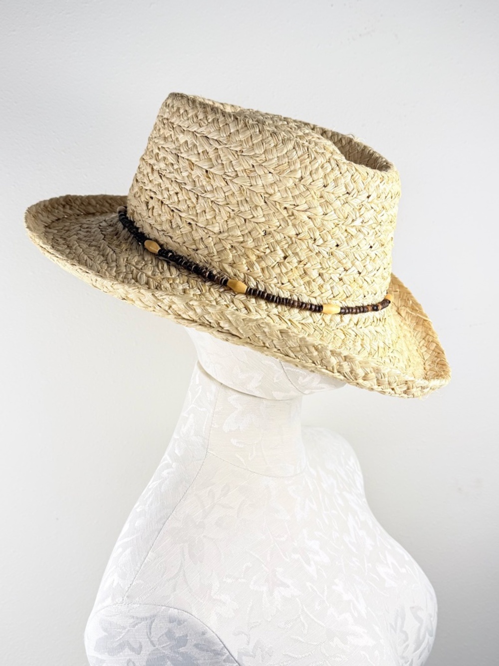 Ladies Scala Raffia Wide Brim Hat S/M